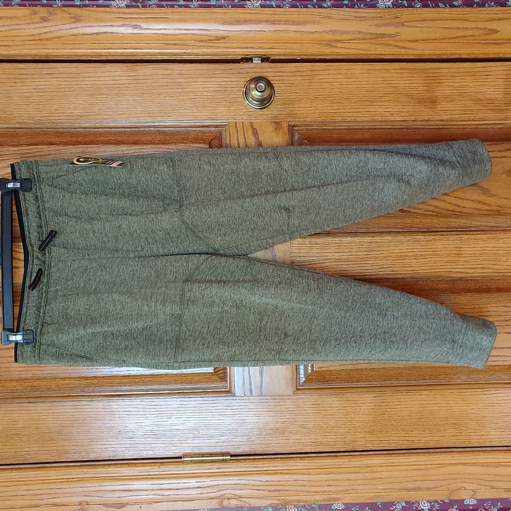 Athletic Works Boy's Green Heather Fleece Joggers NWT Large Husky